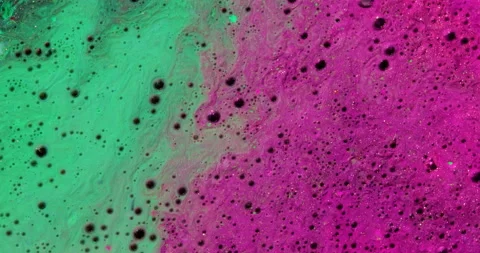 Liquid paint mixing artwork with splash and swirl Stock-Footage 156834643