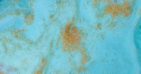 Liquid paint mixing artwork with splash and swirl Stock Footage 157208900