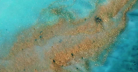 Liquid paint mixing artwork with splash and swirl Stock Footage 157209658