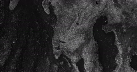Liquid paint mixing artwork with splash and swirl Stock Footage 157215138