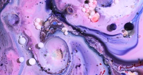 Liquid paint mixing artwork with splash and swirl Stock Footage 162273678
