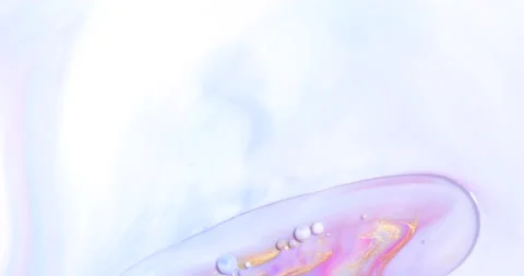 Liquid paint mixing artwork with splash and swirl Stock Footage 164439898
