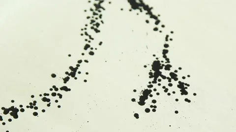Liquid paint mixing artwork with splash and swirl Stock Footage 165141776