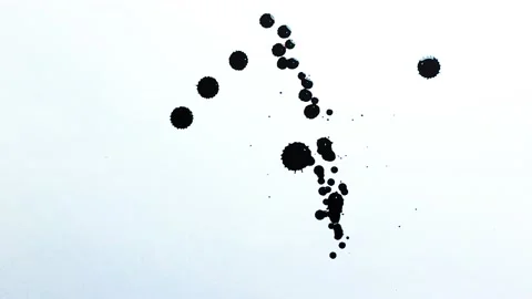 Liquid paint mixing artwork with splash and swirl Stock Footage 165142130