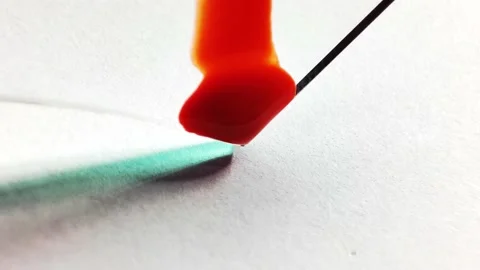Liquid paint mixing artwork with splash and swirl Stock Footage 165142851