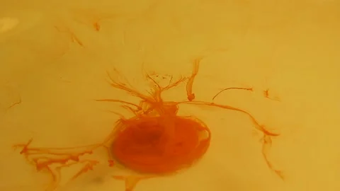 Liquid paint mixing artwork with splash and swirl Stock Footage 165145184