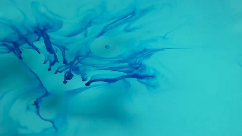 Liquid paint mixing artwork with splash and swirl Stock Footage 165148132