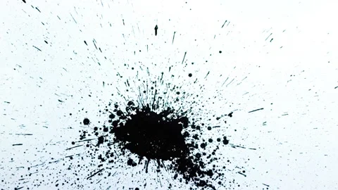 Liquid paint mixing artwork with splash and swirl Stock Footage 165160231