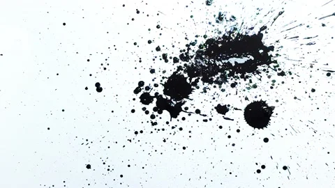 Liquid paint mixing artwork with splash and swirl Stock Footage 165160376