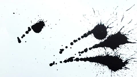 Liquid paint mixing artwork with splash and swirl Video stock 165160519