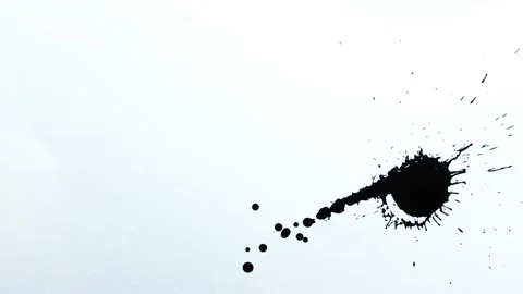 Liquid paint mixing artwork with splash and swirl Stock Footage 165160593
