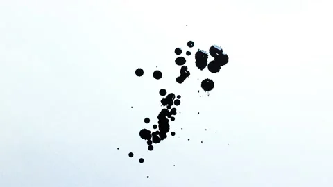 Liquid paint mixing artwork with splash and swirl Stock Footage 165160960