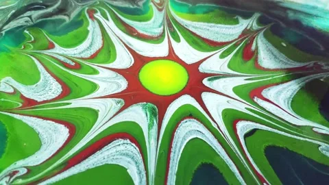Liquid paint mixing artwork with splash and swirl Stock Footage 165161847