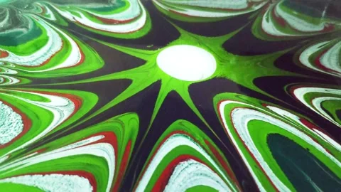 Liquid paint mixing artwork with splash and swirl Stock Footage 165162747