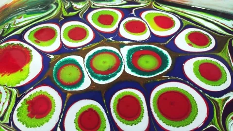Liquid paint mixing artwork with splash and swirl Stock Footage 165163351