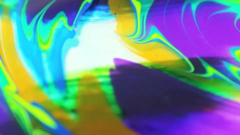 Liquid paint mixing artwork with splash and swirl Stock Footage 165164179