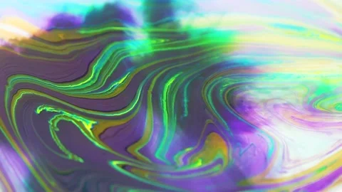 Liquid paint mixing artwork with splash and swirl Stock Footage 165164857