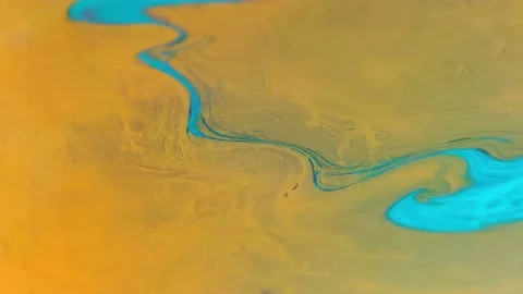 Liquid paint mixing artwork with splash and swirl Stock Footage 165166245