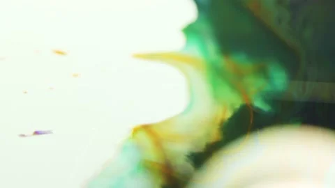 Liquid paint mixing artwork with splash and swirl Stock Footage 165167288