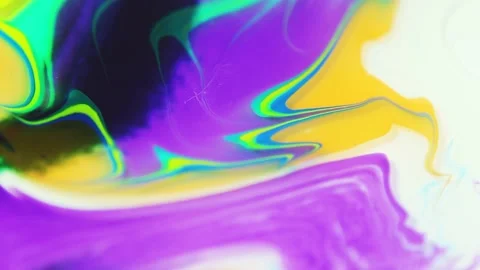 Liquid paint mixing artwork with splash and swirl Stock Footage 165184901