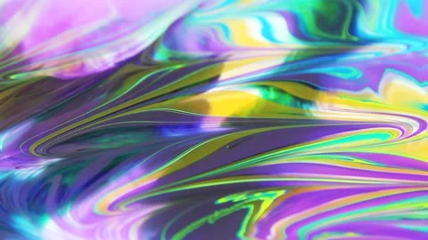 Liquid paint mixing artwork with splash and swirl Video stock 165185247