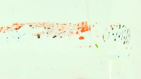 Liquid paint mixing artwork with splash and swirl Stock Footage 165185281