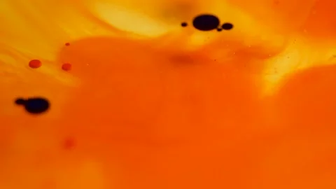 Liquid paint mixing artwork with splash and swirl Stock Footage 165185504