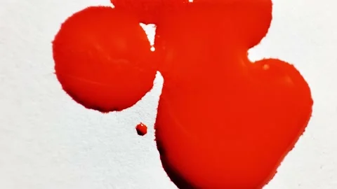Liquid paint mixing artwork with splash and swirl Stock Footage 165351701