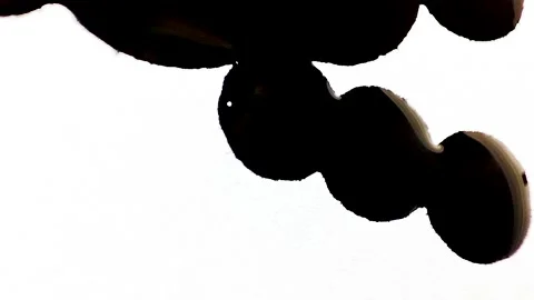 Liquid paint mixing artwork with splash and swirl Stock Footage 165352829