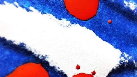 Liquid paint mixing artwork with splash and swirl Stock Footage 165355911