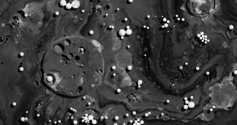 Liquid paint mixing artwork with splash and swirl Stock Footage 167558267