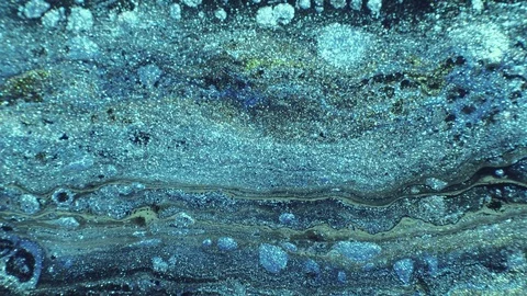 Liquid paint texture glitter faded denim blue Stock Footage 126288228