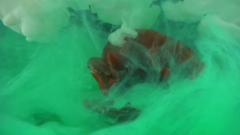 Liquid Paints Spreading On Flower Stock Footage 94334214