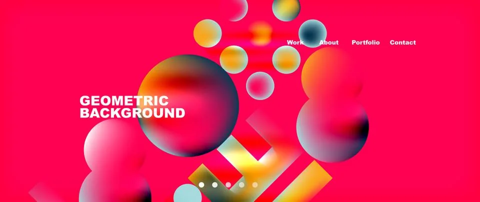 A liquid pattern of electric blue circles and arrows on a magenta background Stock Illustration