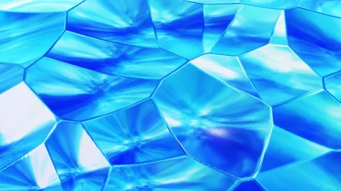 Liquid pattern like waves in looped motion. 3D stylish abstract blue bg of wavy Stock Footage 136295154