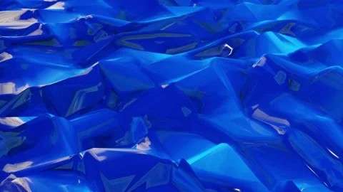 Liquid pattern like waves in looped motion. 3D stylish abstract blue bg of wavy Stock Footage 137466563