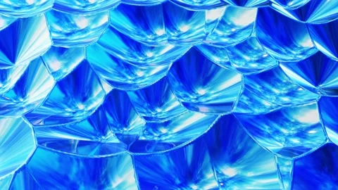 Liquid pattern like waves in looped motion. 3D stylish abstract blue bg of wavy Stock Footage 137466775