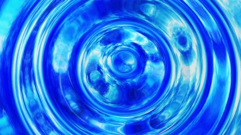 Liquid pattern like waves in looped motion. 3D stylish abstract blue bg of wavy Stock Footage 137466814