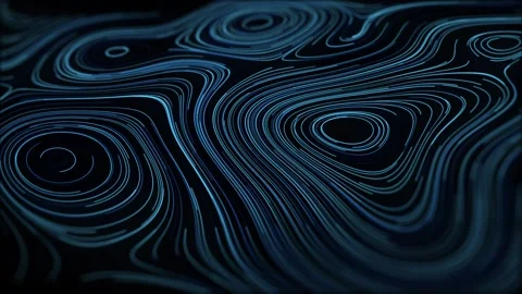 Liquid petrol surface with flowing curved waves animation Stock-Footage 331907699