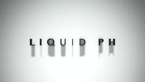 Liquid pH 3D title animation matte black text on a white background Stock Footage 300718182