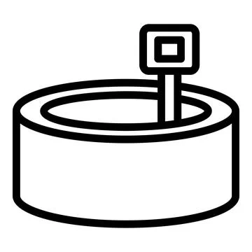 Liquid ph meter icon, outline style Illustrazione stock