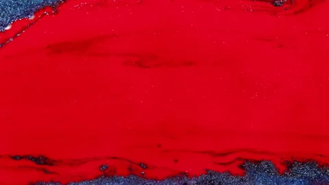 Liquid pigment background red blue blend glitter Stock Footage 282667353