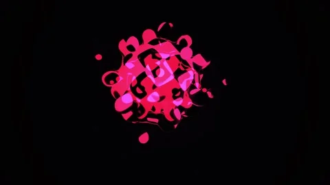 Liquid Pink Abstract Blobs Morphing in a Dynamic 3d Motion Graphic Animation Stock Footage 343729207