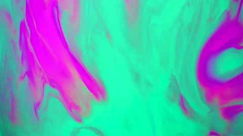 Liquid Pink And Turquoise Paint Stock Footage 206314909