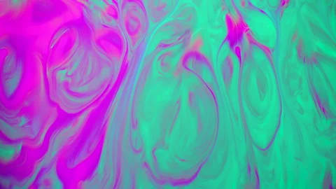 Liquid Pink And Turquoise Paint Stock Footage 206326419
