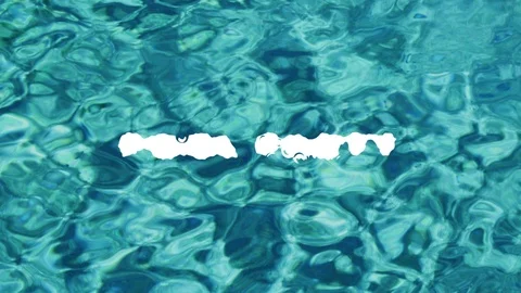Liquid Pool Party Text Reveal with Water Texture Stock Footage 102476908