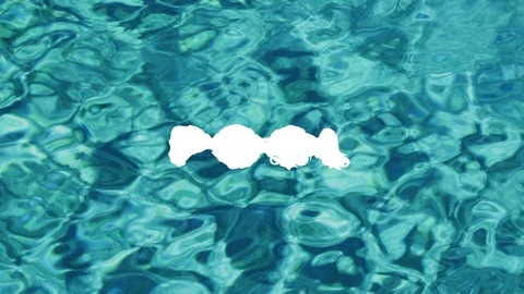 Liquid Pool Text Reveal with Water Texture Stock Footage 102476511