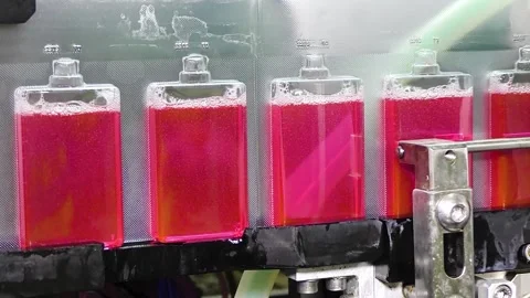 Liquid, pouring, detergent bottle Vídeo Stock 221350937
