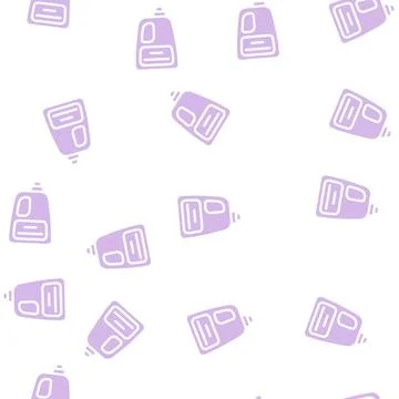 Liquid powder or conditioner bottle glyph vector seamless pattern 스톡 일러스트