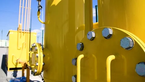 Liquid propane gas station Stock Footage 222586675